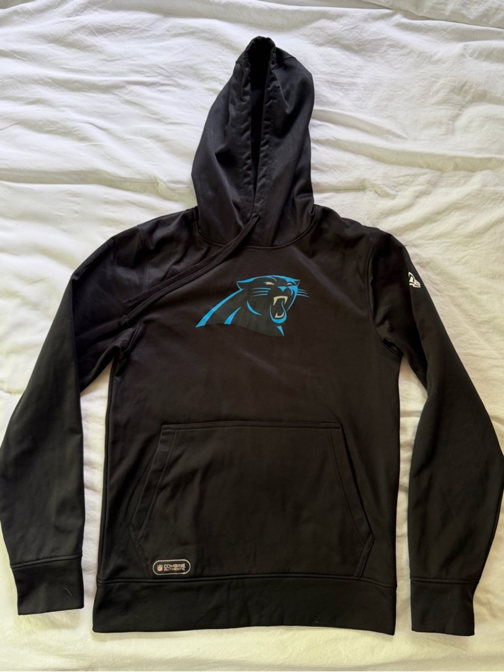 New Era Black Hoodie with Teal Panthers Logo